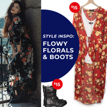 flowy florals and boots